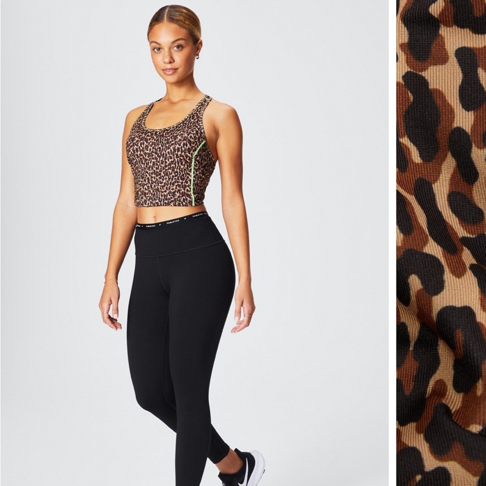 NWT fabletics cheetah sport top
